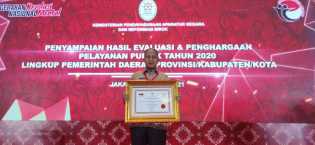 PEMERINTAH PROVINSI RIAU MERAIH PENGHARGAAN PENYELENGGARA PELAYANAN PUBLIK KATEGORI PRIMA TAHUN 2020